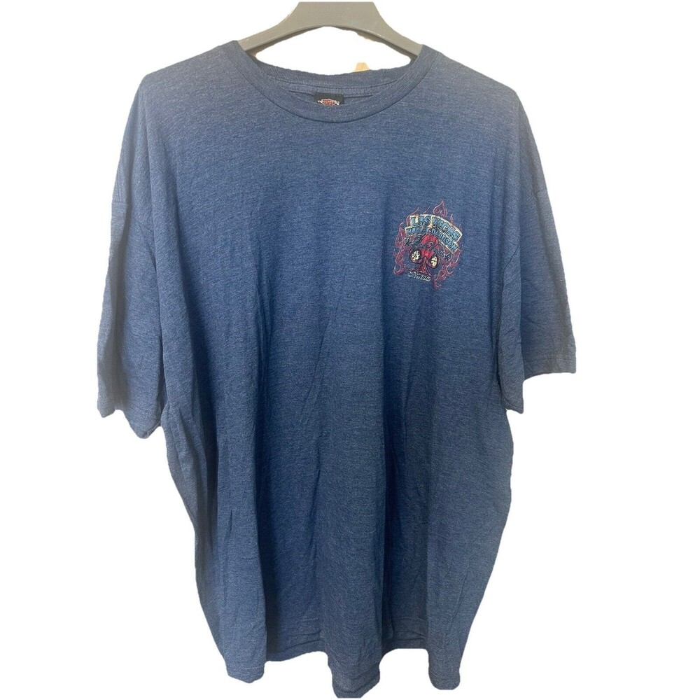 Harley Davidson Las Vegas Gray T-Shirt Royal Flush Mens Size 3XL EUC